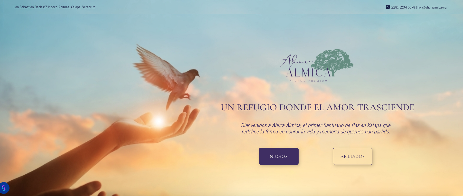 Website Ahura Álmica | Santuario de Paz